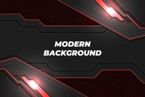 Modern background black and red with element vector