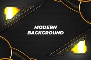 Modern background black and gold with element vector