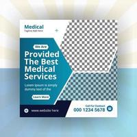 Medical healthcare service social media marketing banner template vector