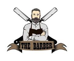 Barber man vector