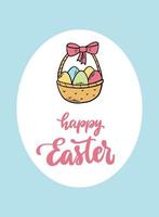 Cute Easter greeting card, poster, print, invitation design. EPS 10 vector