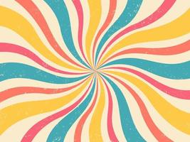 Groovy pop retro burst background vector