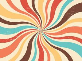 Twisted retro burst background vector