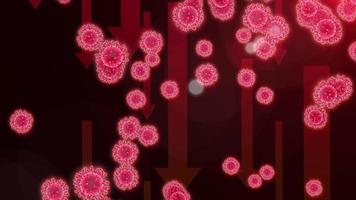 animation de boucle de virus corona video