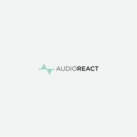 reaction music audio logo wave react vector