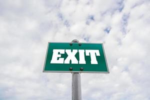 exit sign on the sky photo