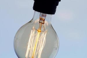 close up of vintage light bulb as creative concept photo