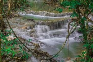 beautiful waterfall and green forest Resting Place and relax tim photo