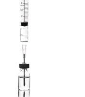 Syringe and vaccine isolated photo