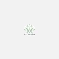 lotus simple yoga abstract line logo sport vector