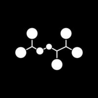 icono de color blanco de la molécula. vector