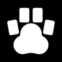 Animal footprint white color icon . vector