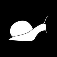 Snail silhouette white color icon . vector