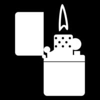 Cigarette lighter white color icon . vector