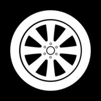 rueda de coche es icono. vector