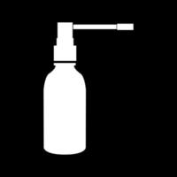 spray para la garganta es un icono blanco. vector