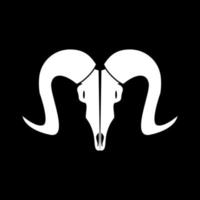 Goat head skull it is white icon . vector