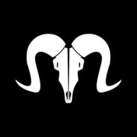 Goat head skull it is white icon . vector