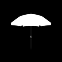 Beach umbrella white color icon . vector