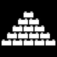 Building block white color icon . vector