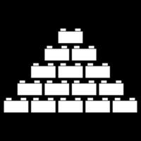 Building block white color icon . vector