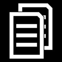 Two sheets of document it is white icon . vector