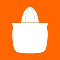 Juicer squeezer white icon . vector