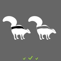 Skunk it is white icon . vector