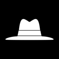sombrero es icono blanco. vector