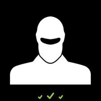 Man in balaclava or pasamontanas it is white icon vector