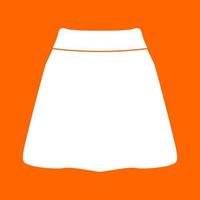 Skirt white icon . vector