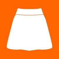 Skirt white icon . vector