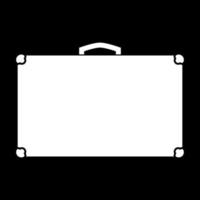 Suitcase white color icon . vector