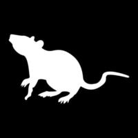 Rat white color icon . vector