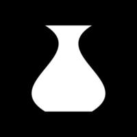 Vase white color icon . vector