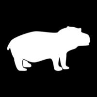 Hippopotamus it is white icon . vector