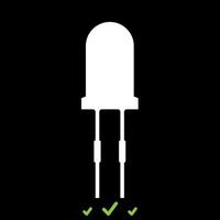 Light diode it is white icon . vector