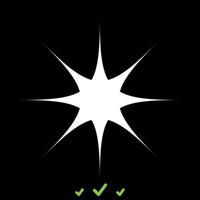 Star it is white icon . vector