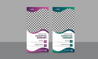 Modern and Creative Business Dl flyer or rack card design vector template