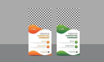 Modern and Creative Dl flyer or rack card design vector template