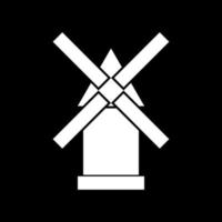 Windmill it is white icon . vector