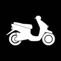 scooter es icono blanco. vector