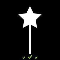 Magic wand it is white icon . vector