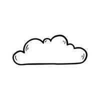 Hand drawn cloud. Doodle style. vector