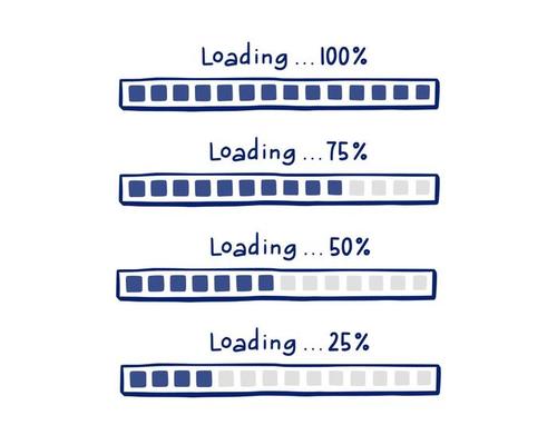 Loading bar doodle element. Hand drawn