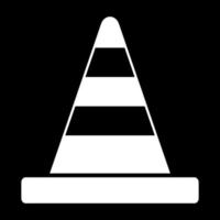 Road cone white color icon . vector