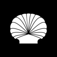 Shell it is white icon . vector