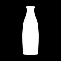 botella es icono blanco. vector