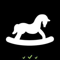 Toy horse it is white icon . vector