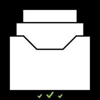 Documents archieve or drawer it is white icon . vector